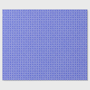 Benutzerdefiniertes blau-weißes geometrisches Diam Geschenkpapier