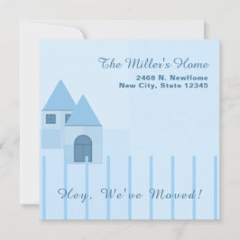 Benutzerdefiniertes blauer Zuhause-Party Ankündigung