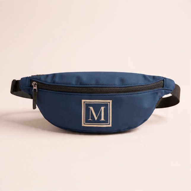 Benutzerdefiniertes blaues und Vanille-Monogramm m Bauchtasche (Von Creator hochgeladen)
