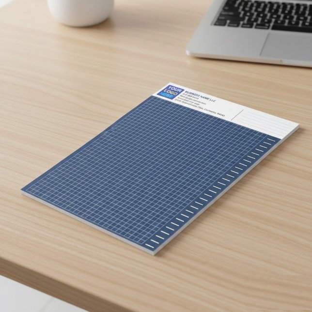 Benutzerdefiniertes Blueprint-Engineering-Graph-Pa Notizblock (custom graph paper, engineering pad logo, architectural grid pad)