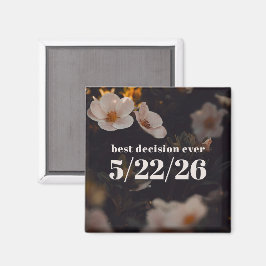Benutzerdefiniertes Blumen-Jubiläumsdatum (Jubiläu Magnet