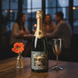 Benutzerdefiniertes Blumen-Verlobungsfoto Champagn