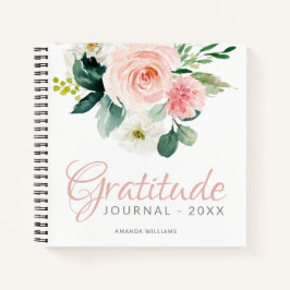 Benutzerdefiniertes Blumendankenblatt mit Jahr und Notizbuch