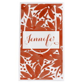 Benutzerdefiniertes Blumendesign im rostfarbenen G Kleine Geschenktüte