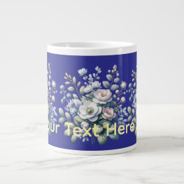 Benutzerdefiniertes Blumendesign Jumbo-Tasse