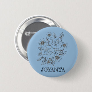 Benutzerdefiniertes Blumendesign weiße Joyanta Button