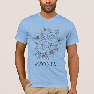 Benutzerdefiniertes Blumendesign weiße Männer Joya T-Shirt