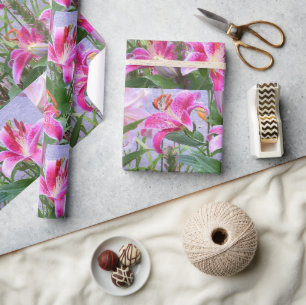 Benutzerdefiniertes Blumenmuster-Geschenk- oder Ba Geschenkpapier