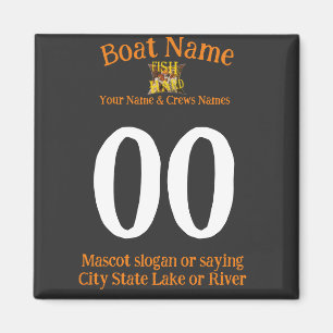 Benutzerdefiniertes Boot Jersey-Boot Name Name Sta Magnet
