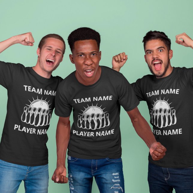 Benutzerdefiniertes Bowling-Team T-Shirt (Von Creator hochgeladen)