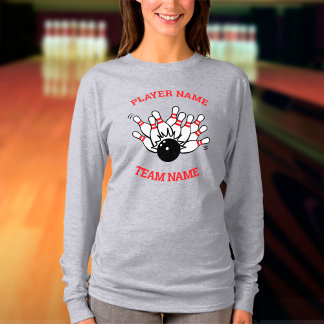 Benutzerdefiniertes Bowling-Teamlogo mit Player- u T-Shirt