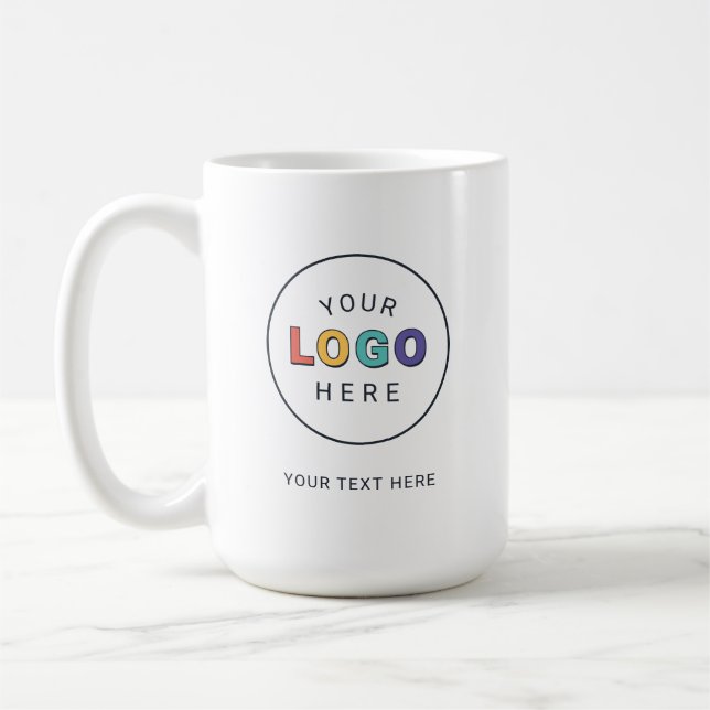 Benutzerdefiniertes Branding-Logo Geschäft  Kaffeetasse (Links)