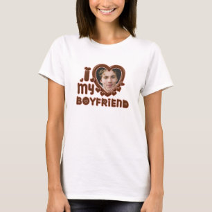 Benutzerdefiniertes braunes Foto Ich liebe meinen T-Shirt