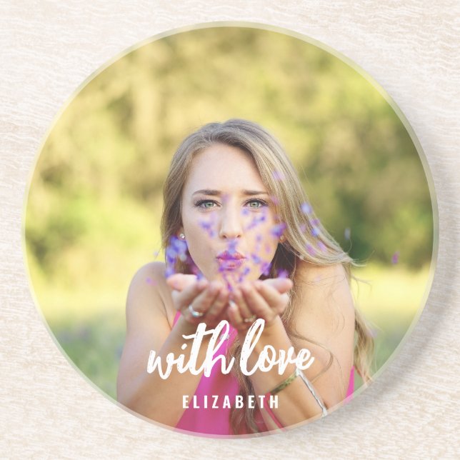 Benutzerdefiniertes Brautparty-Foto Einfache moder Getränkeuntersetzer (Vorne)