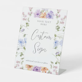 Benutzerdefiniertes Brautparty für die Wildblume Sockelschild