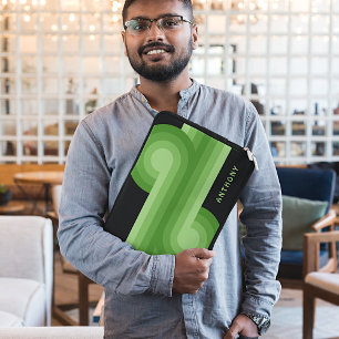 Benutzerdefiniertes Bright Light Lime Green Black  Laptopschutzhülle