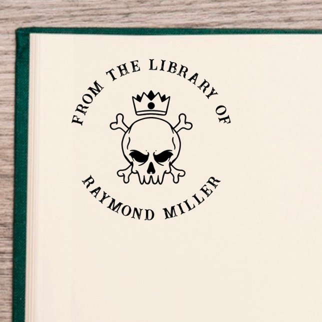 Benutzerdefiniertes Buch | Gothischer Schädel mit  Gummistempel (Von Creator hochgeladen)