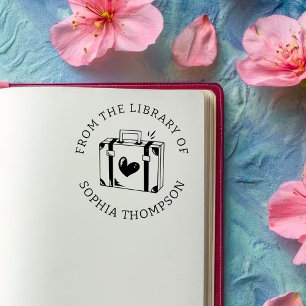 Benutzerdefiniertes Buch   Liebe Reisegepäck Gummistempel