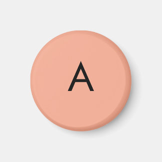 Benutzerdefiniertes Buchstabenmonogramm Pfirsich  Magnet