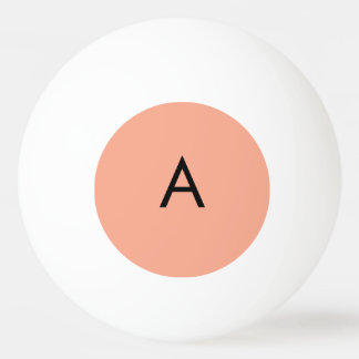 Benutzerdefiniertes Buchstabenmonogramm Pfirsich  Tischtennisball