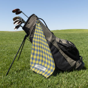 Benutzerdefiniertes Buffalo-Karo-Tartan-Muster Gel Golfhandtuch