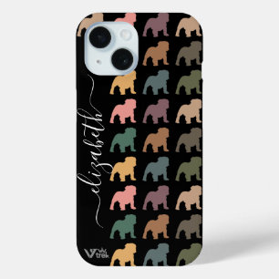 Benutzerdefiniertes Bulldogge-Blumen-Name-Boho-Hau Case-Mate iPhone Hülle