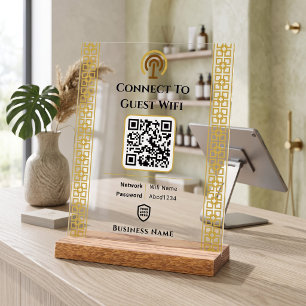Benutzerdefiniertes Business Gold-Diamant-Rand Gäs Acrylschild