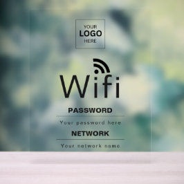 Benutzerdefiniertes Business-WiFi-Schild mit Ihrem Acrylschild