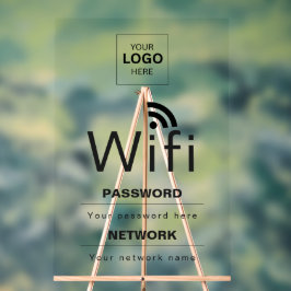 Benutzerdefiniertes Business-WiFi-Schild mit Ihrem Acrylschild