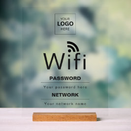 Benutzerdefiniertes Business-WiFi-Schild mit Ihrem Acrylschild