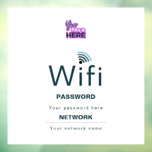 Benutzerdefiniertes Business-WiFi-Schild mit Ihrem Fensteraufkleber