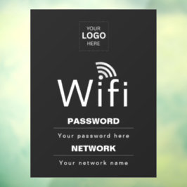 Benutzerdefiniertes Business-WiFi-Schild mit Ihrem Fensteraufkleber