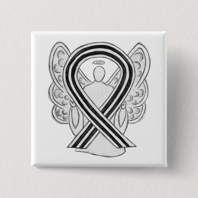 Benutzerdefiniertes Button für das Weißes und Schw (Vorderseite)