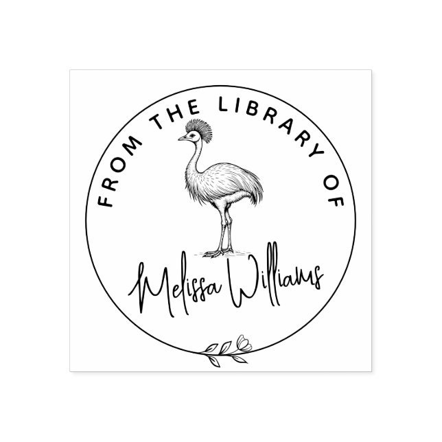 Benutzerdefiniertes Cassowary Ex Libris aus dem Bi Gummistempel (Prägung)