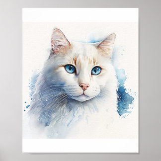 Benutzerdefiniertes Cat Art Piece, das Cat Lover b Poster