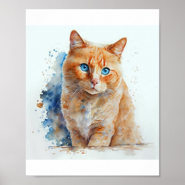 Benutzerdefiniertes Cat-Memorial-Portrait zur Erin Poster (Vorne)