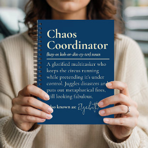 Benutzerdefiniertes Chaos-Koordinator-Journal-Gesc Notizbuch