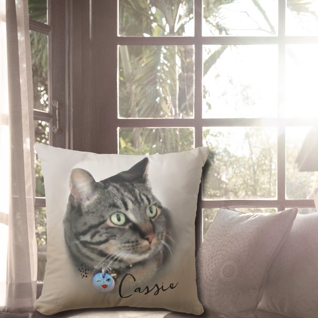 Benutzerdefiniertes Chat-Foto-Image personalisiert Kissen (Custom Cat Photo Image personalized Throw Pillow)