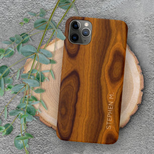 Benutzerdefiniertes Chic Stilvolles Retro-Holzkorn iPhone 16 Pro Max Hülle
