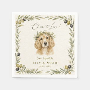 Benutzerdefiniertes Cocker Spaniel Hochzeitshund O Serviette
