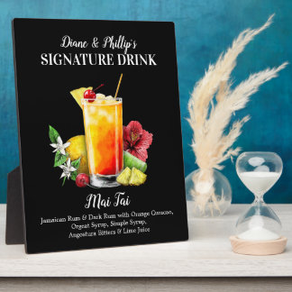Benutzerdefiniertes Cocktailbar-Schild Mai Tai Dri Fotoplatte