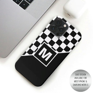 Benutzerdefiniertes Cool Schwarz-Weiß-Schachbrettf Case-Mate iPhone Hülle