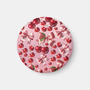 Benutzerdefiniertes Coquette-Herzschleifen-Muster- Magnet