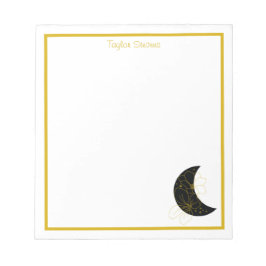Benutzerdefiniertes Crescent Moon Floral Notepad Notizblock