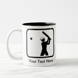 Benutzerdefiniertes Cricket-Logo Zweifarbige Tasse