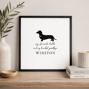 Benutzerdefiniertes Dachshund-Denkmal Minimalist Poster