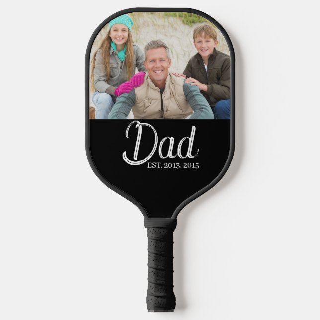 Benutzerdefiniertes Dad Established Foto Pickleball Schläger (Vorderseite)