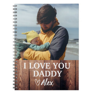 Benutzerdefiniertes Daddy-Notizbuch, ich liebe dic Notizblock