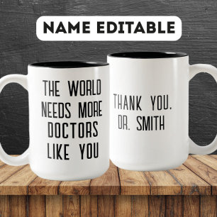 Benutzerdefiniertes Dankeschön-Geschenk für Ärzte  Zweifarbige Tasse