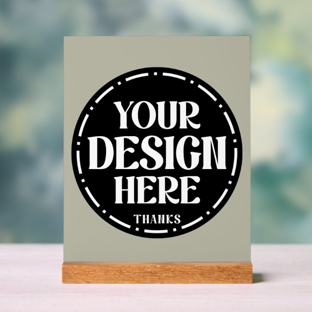 Benutzerdefiniertes Dankeschön-Geschenkdesign für  Acrylschild (Neutral)